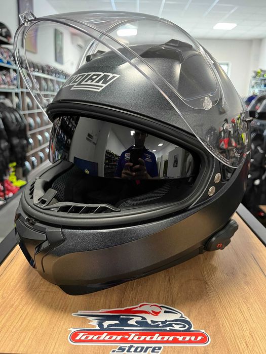 Мото каска за мотор NOLAN N87 Graphite,XL 61-62,разговорно у-во,очила