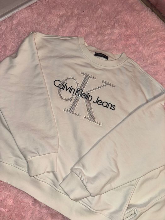 Дамски ватиран екип Calvin Klein-бял и черен