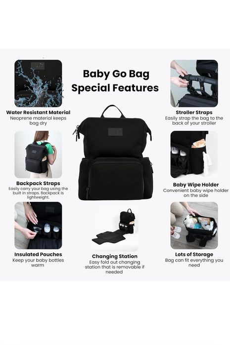 Раница за бебешки пелени Augie Dean Diaper Bag