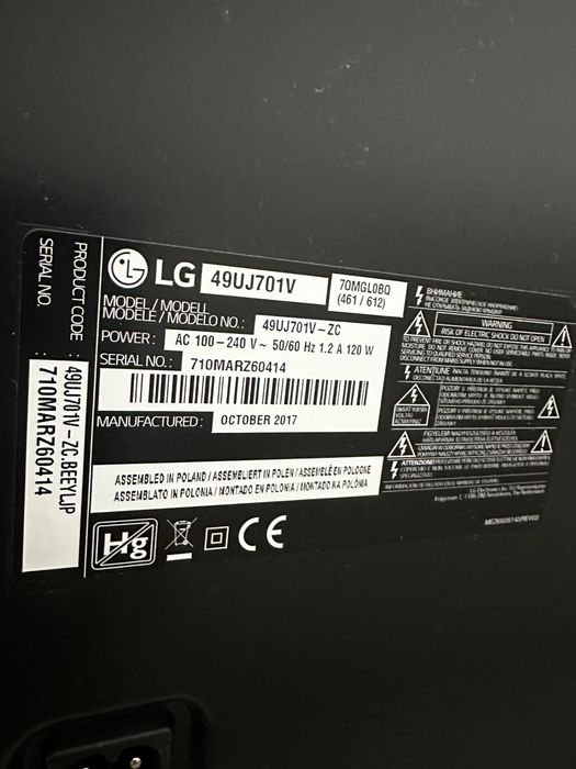 Televizor LG smart 49”