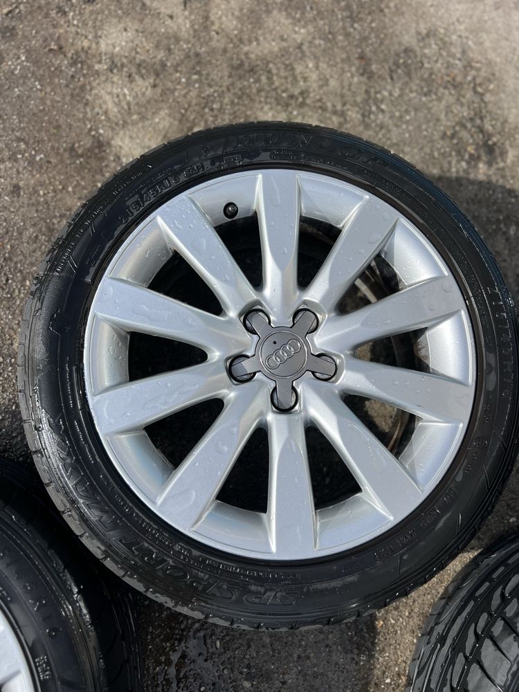 Джанти с летни гуми Audi A1 215/45/16 DOT18. Dunlop7мм грайфер . 5х100