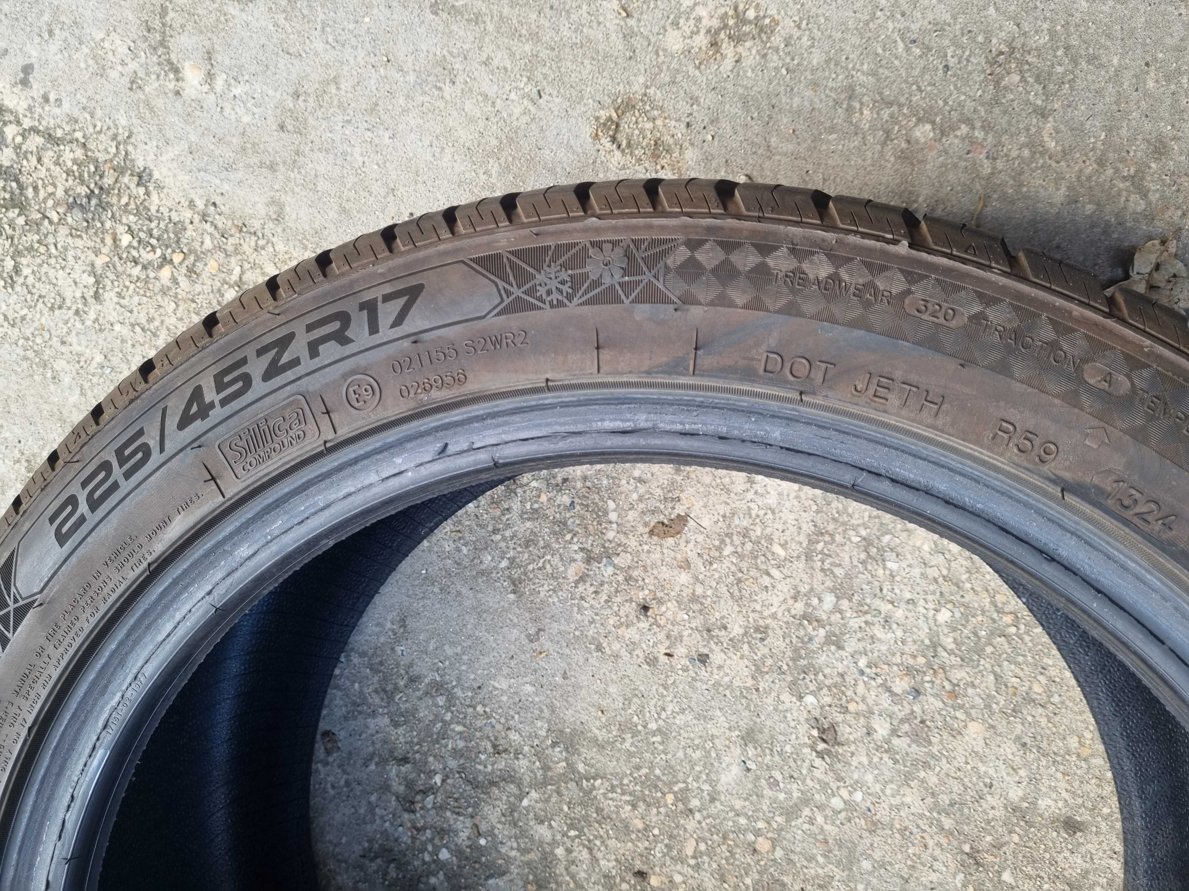 2 anvelope 225-45-17 an 2024 ,7 mm