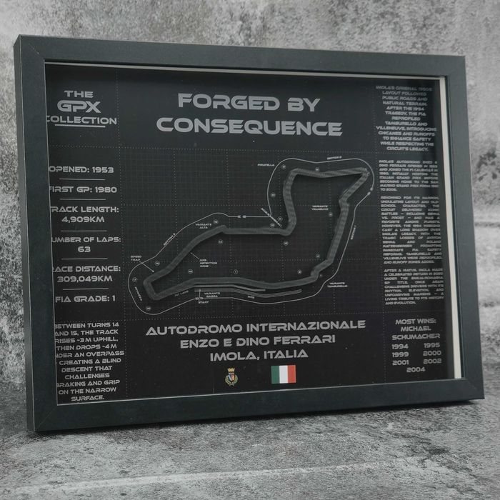 Imola – Hartă 3D circuit Formula 1 Emilia-Romagna GP • GPX Collection
