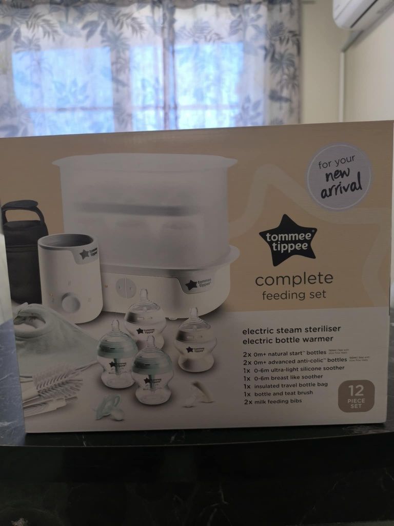 Tommee tippee starter set шишета,стерилизатор,нагревател
