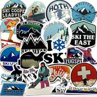 Водоустойчиви 50х бр стикери-Зимни спортове/Ski/Ски/Сноуборд/Snowboard