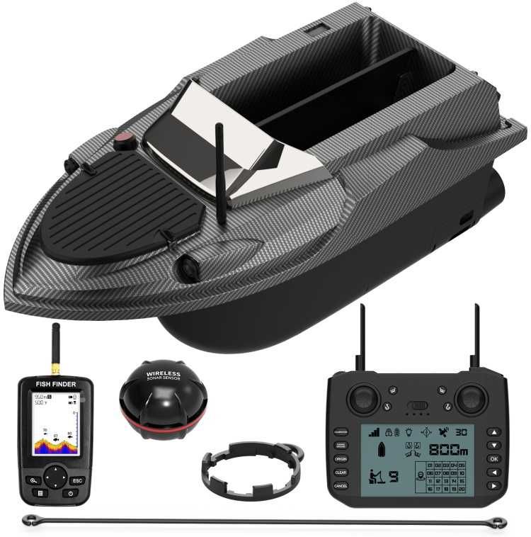 Прикормочный кораблик FLYTEC V080 c эхолотом 20 000мАч