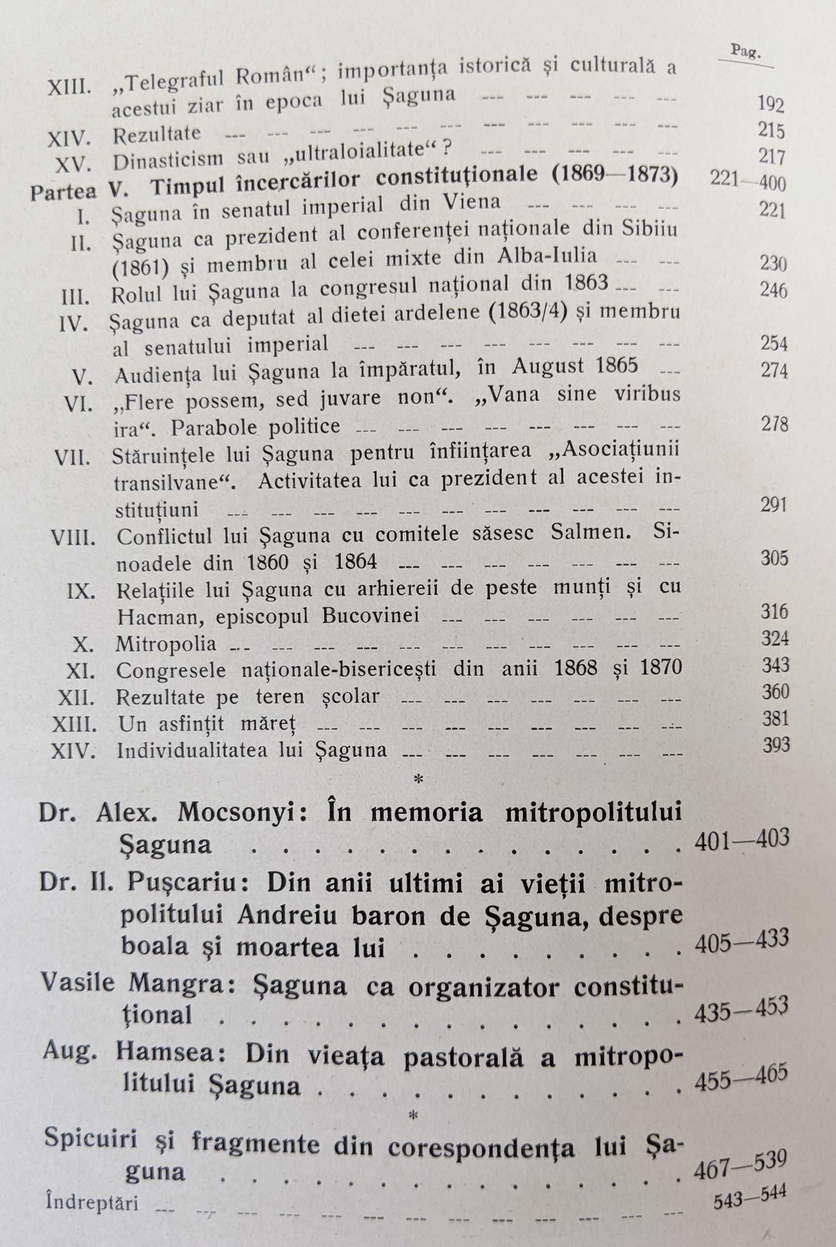 rara 1909 Mitropolitul Andreiu Baron de SAGUNA Legatura Bibliofilie RR