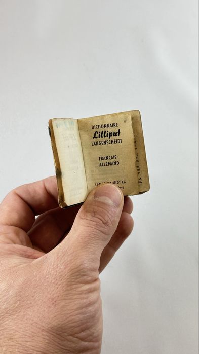 Dictionar liliputh miniatural francez german foarte vechi carte veche