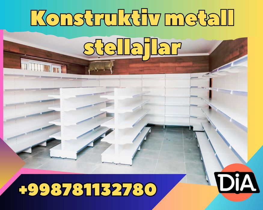 Стеллаж металлический сборный, konstruktiv metall stellajlar