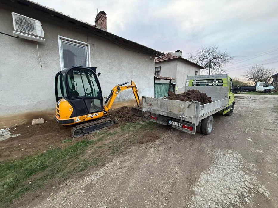 Вишка под наем с оператор, самосвал, багер, бус, валяк