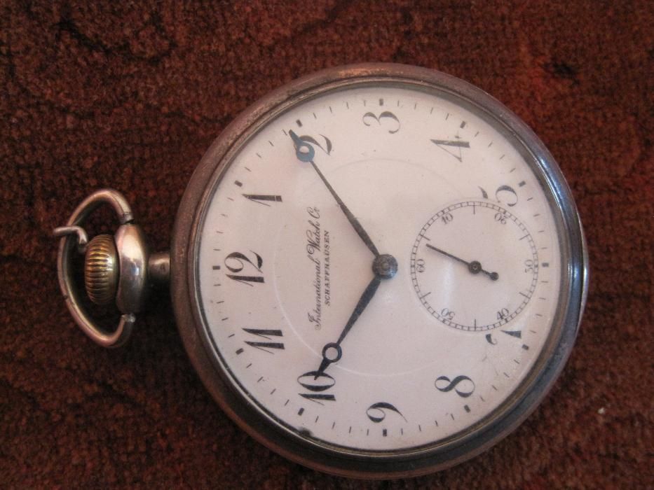 Старинные, карманные часы IWC в серебряном корпусе