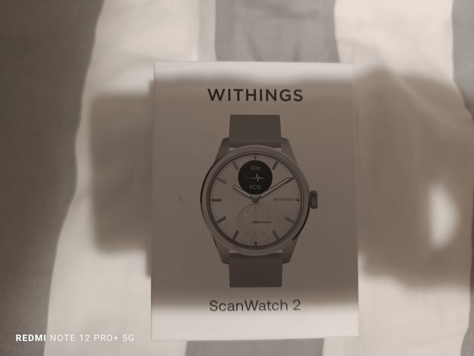 Withings ScanWatch 2 oțel inoxidabil 42mm Rezistentă la apă (alb)