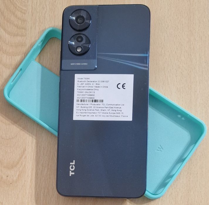 TCL 505 128GB /4+4GB, 6.75", 4G телефон, смартфон+калъф+протектор
