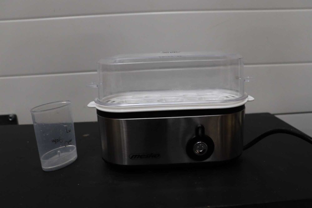 Уред за готвене на яйца Mesko MS 4485, 3 яйца, 210 W, Черен, Сребърен