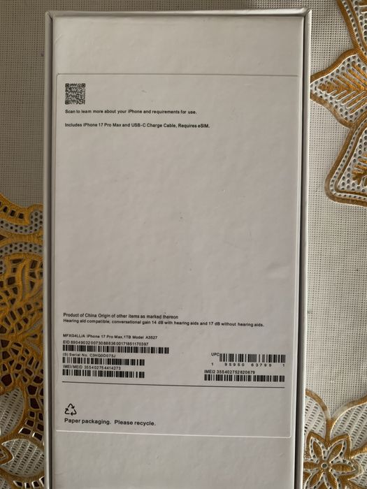 Iphone 17 pro max 1 ga 1 luks ko’piya yengi