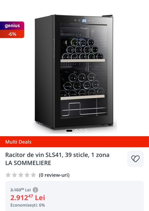 Frigider de vinuri La Sommelière SLS41