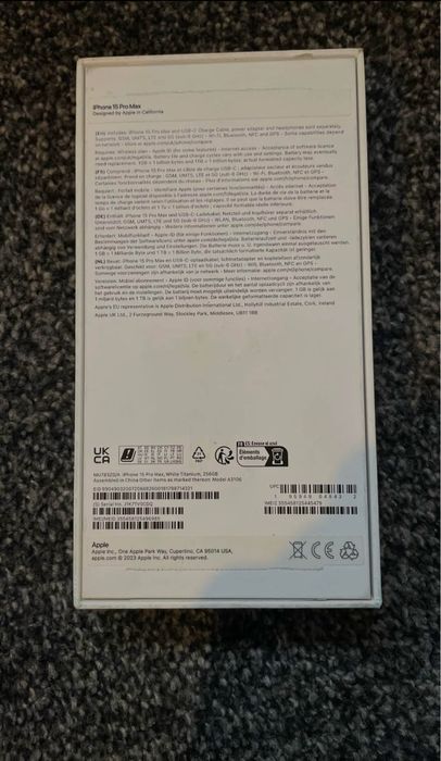 Iphone 15 pro max white 256 gb