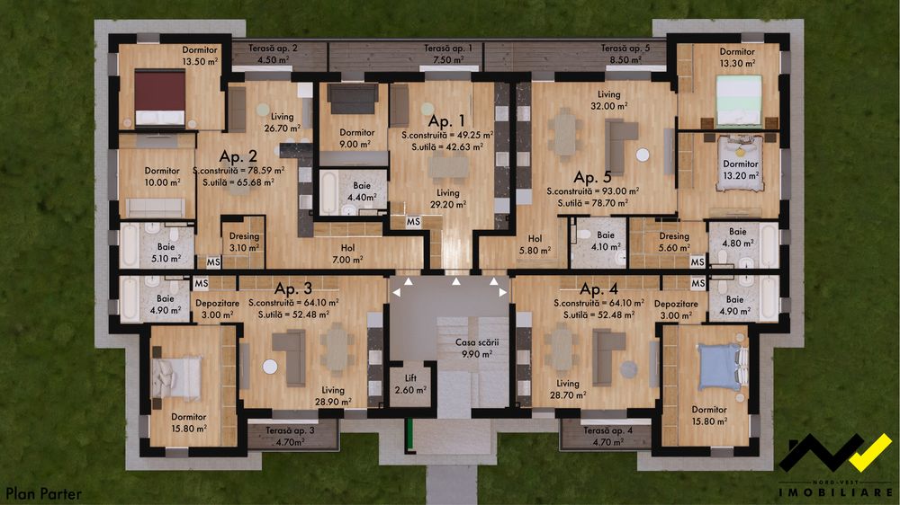 Apartamente cu 2 si cu 3 camere, penthouse in Micro 17 Green Residence