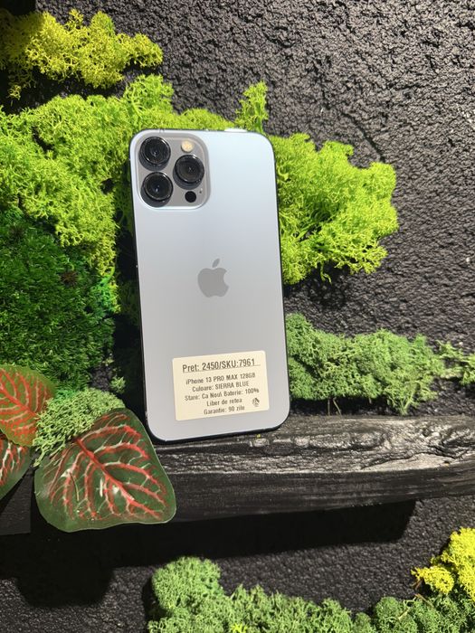 Orerta iPhone 13 pro max 128gb Sierra Blue Neverlocked 100%/Garantie