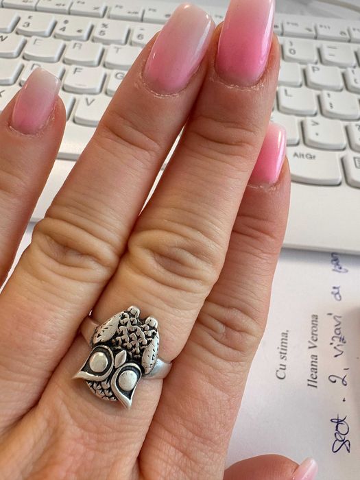 Vand inel argint bufnita