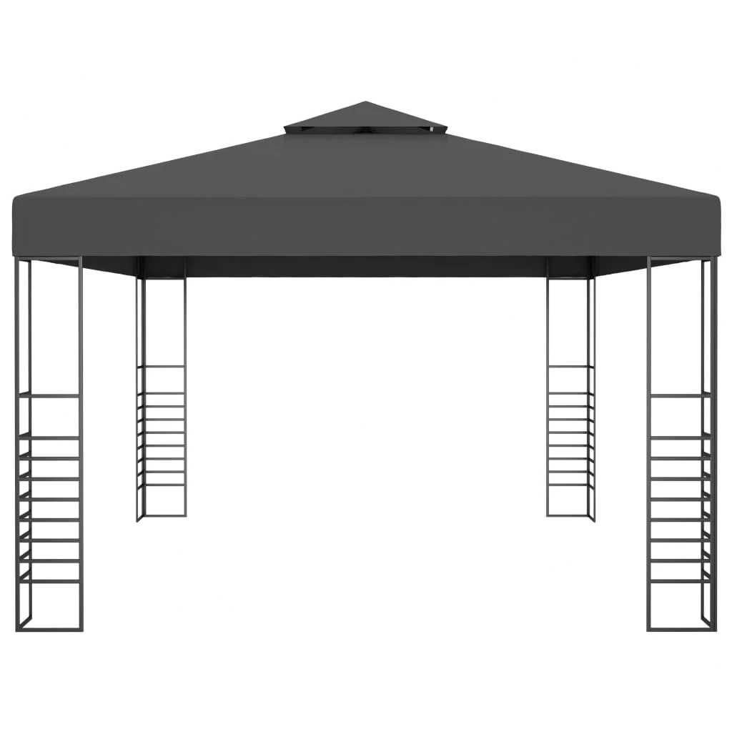 Pavilion/Foisor/Cort pentru gradina/terasa cu acoperiș dublu 4×3 m Gri