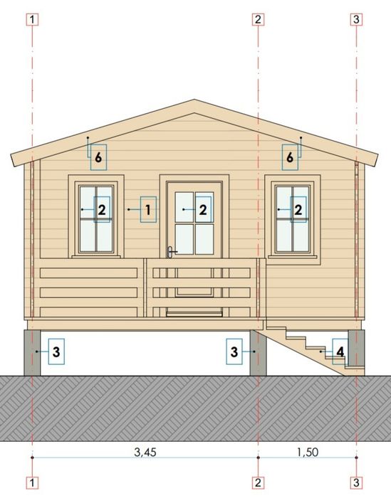 Cabană structură din lemn