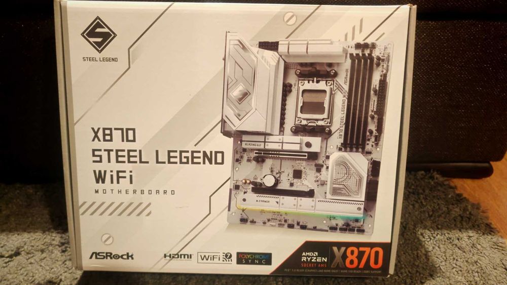 ASRock X870 Steel Legend + AMD Ryzen 7 7800X3D 96MB/120W/AM5