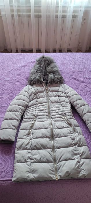 Дамско, зимно яке с яка от естествен косъм от лисица