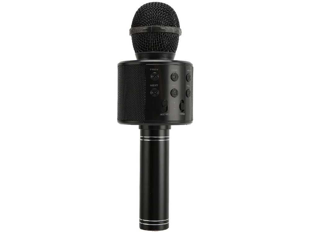 Чисто нов безжичен микрофон за караоке с Bluetooth, с калъф, черен