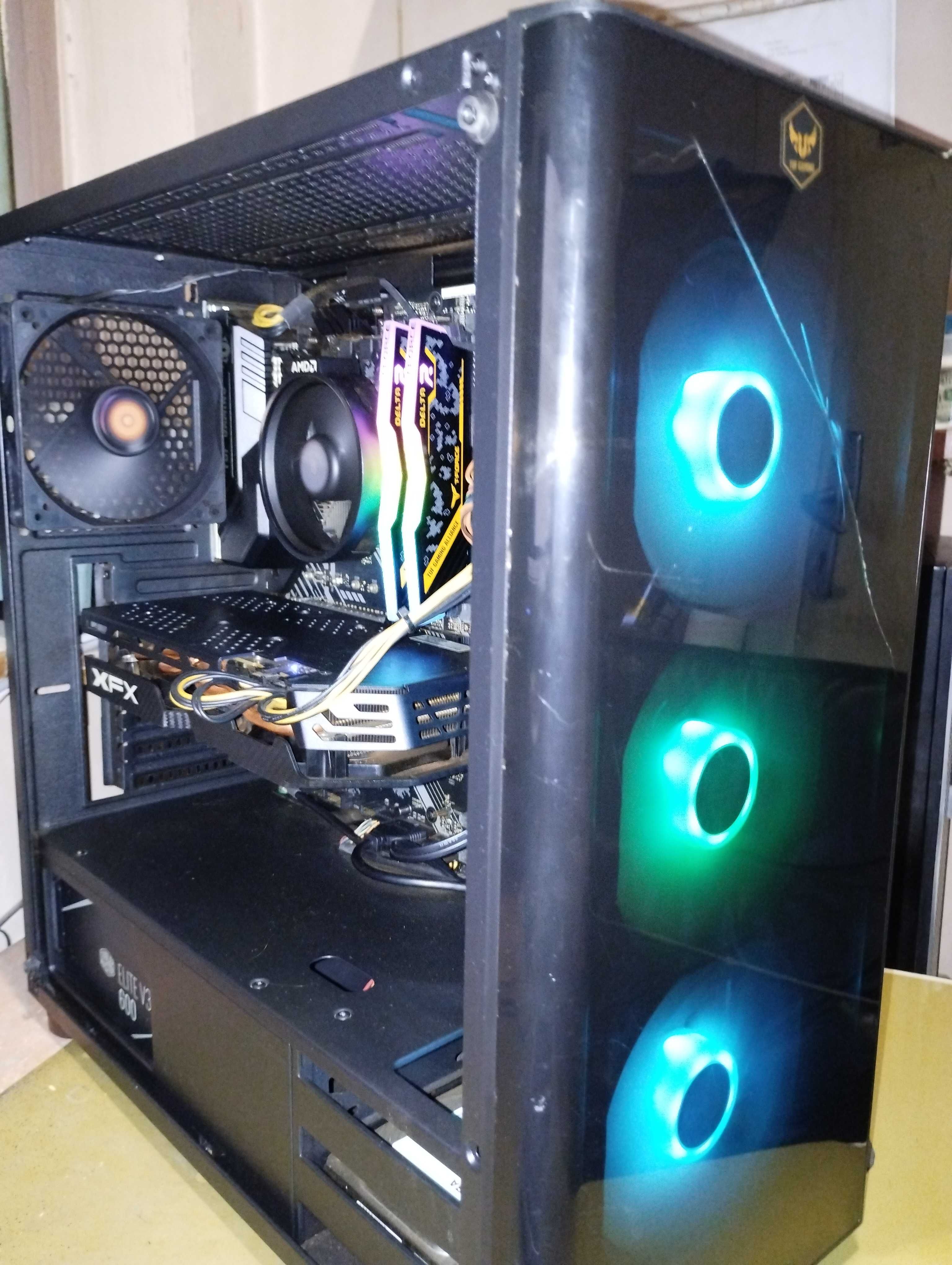 Компютър Ryzen 5 3600, ASUS TUF B450-PL, 32Ram , Video 8Gb, 256+1Tb