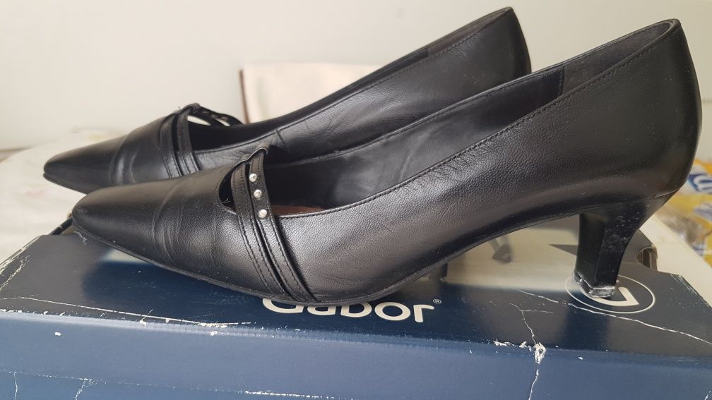 Pantofi piele mar 38-negru