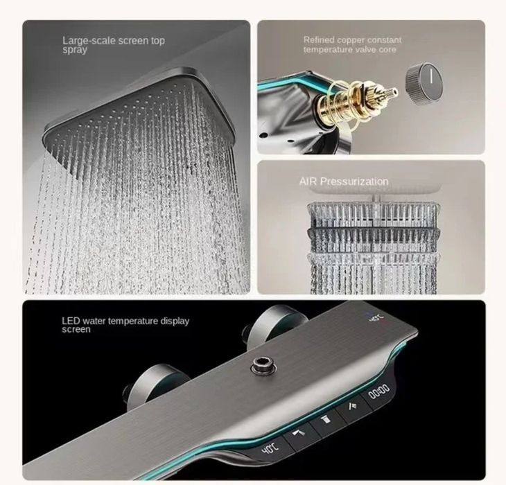 Coloana de dus cu microturbina de presurizare