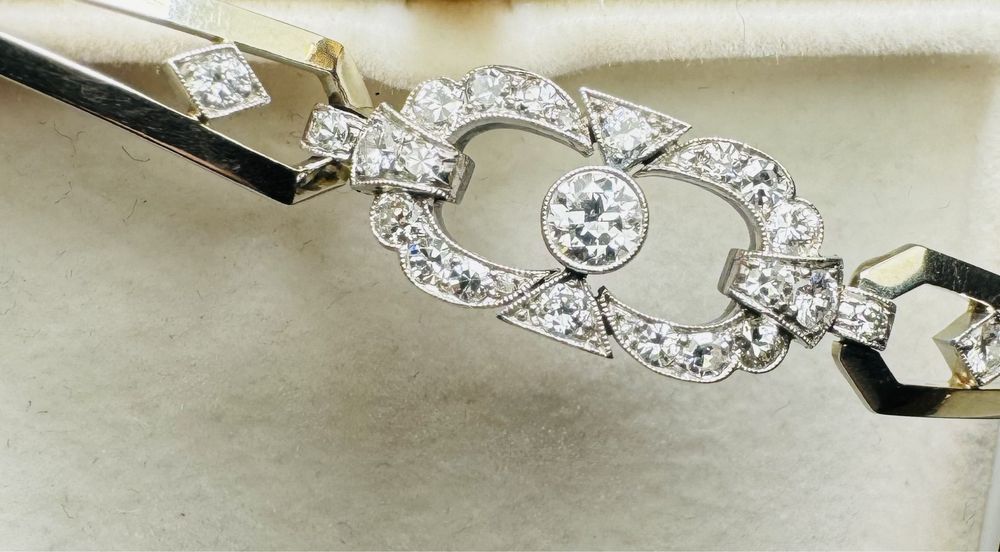 Bratara Art Deco cu diamante