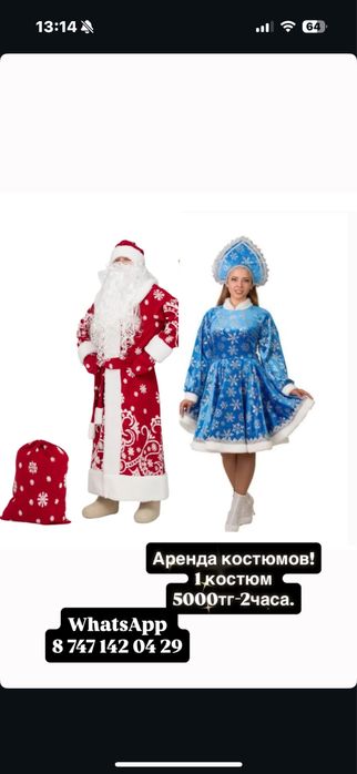 Аренда костюма на новый год 5000тг.