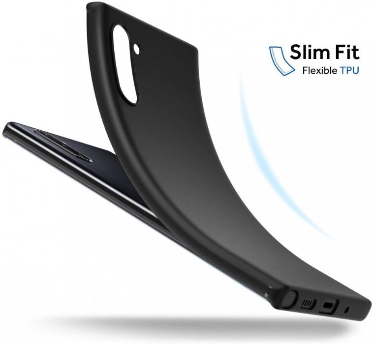 Husa Samsung Galaxy Note 10 Plus, silicon slim antisoc Negru