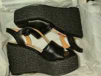 Pantofi Replay noi, marimea 37, piele neagra sandale noi