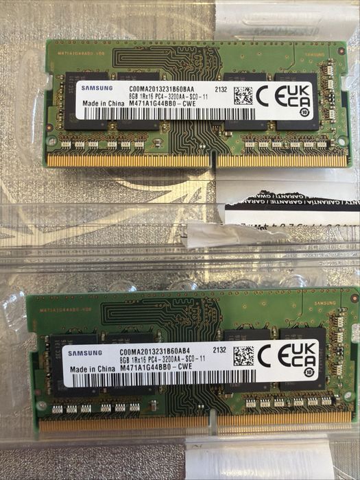 RAM 16Gb (2x8Gb) DDR4 SODIMM Samsung PC4-3200AA (3200-Mhz)