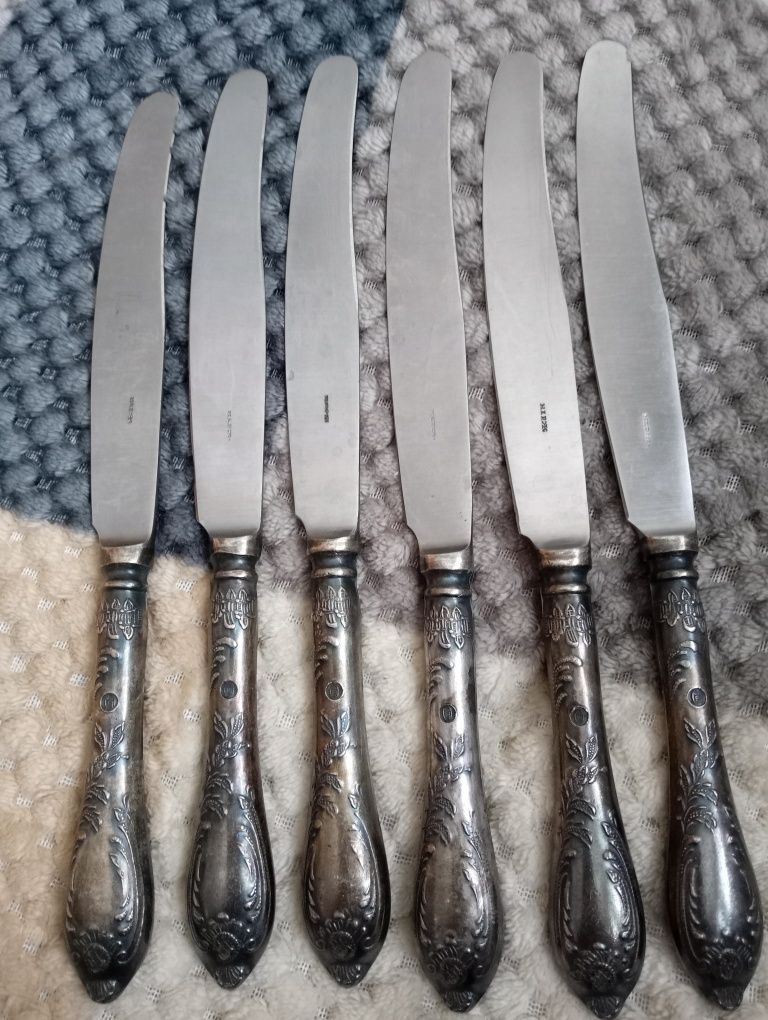 Посуда. Мельхиор. Ложки, столовые, ножи и вилки.