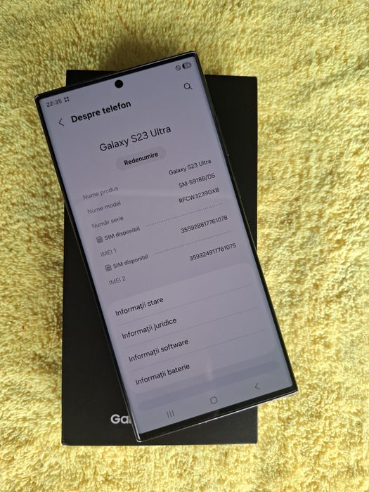 Vând/Schimb Samsung S23 Ultra 5g Black Dual Sim Fulbox Liber
