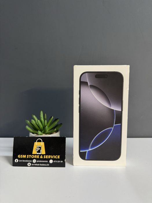 Iphone 16 Pro Black Titanium 128Gb Sigilat Garantie Gsm Store&Service