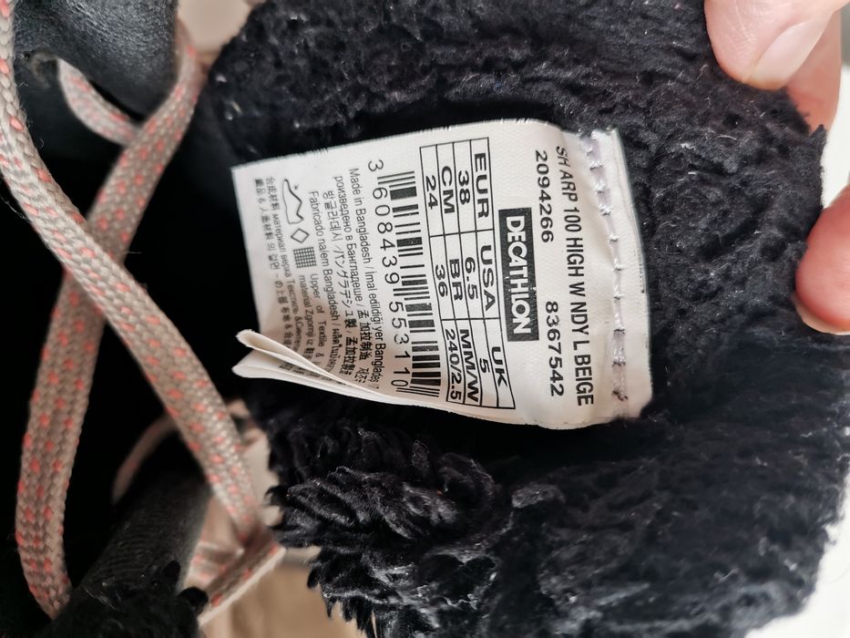 Cizme de zapada Decathlon Quechua 38, Waterproof