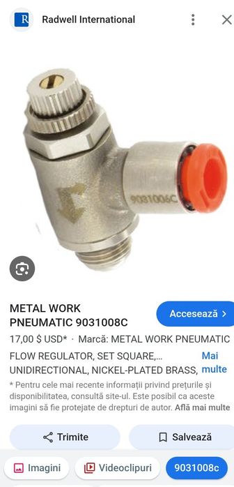 Robineți,valve de inchidere,mufe rapide,drosere...