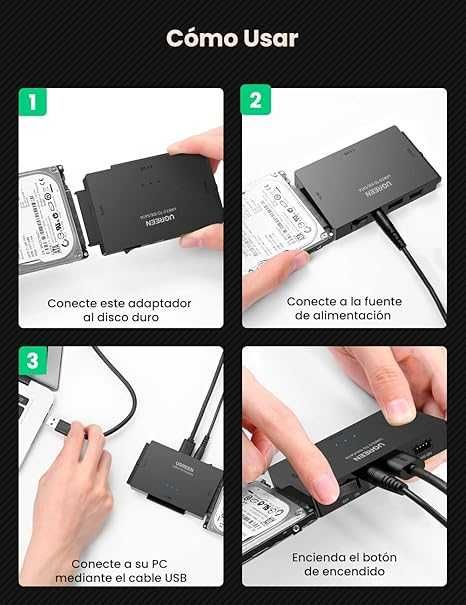 UGREEN USB IDE адаптер-достъп до 3 устройства едновременно