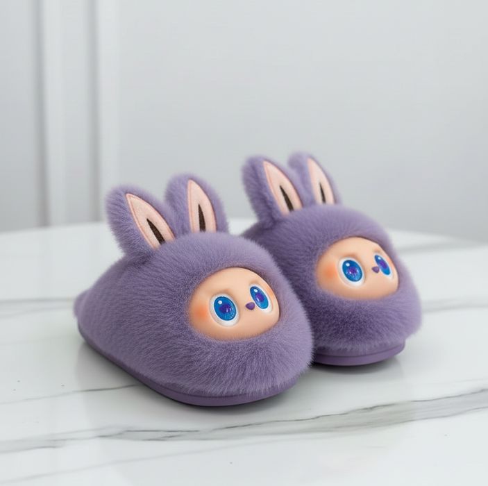 Детские тапочки, лабубу, шерстяные,