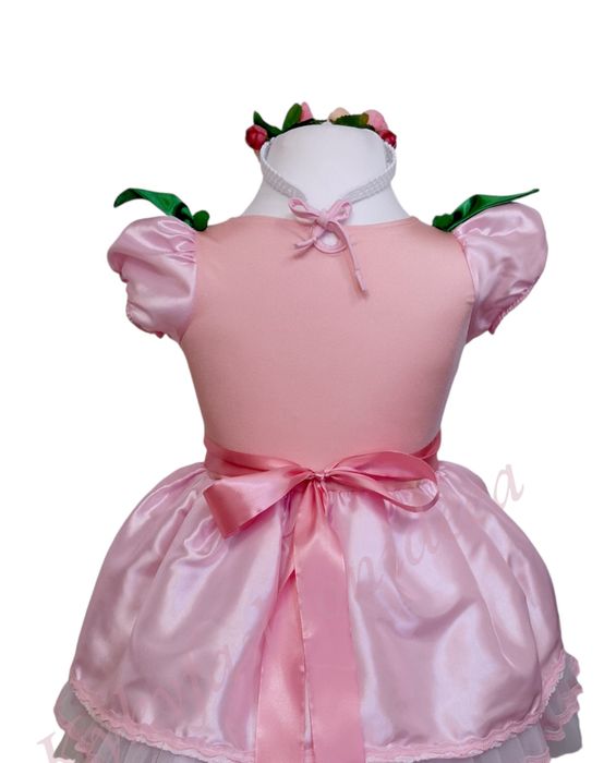 Costum serbare bujor roz,  zână florilor zână  primăvara