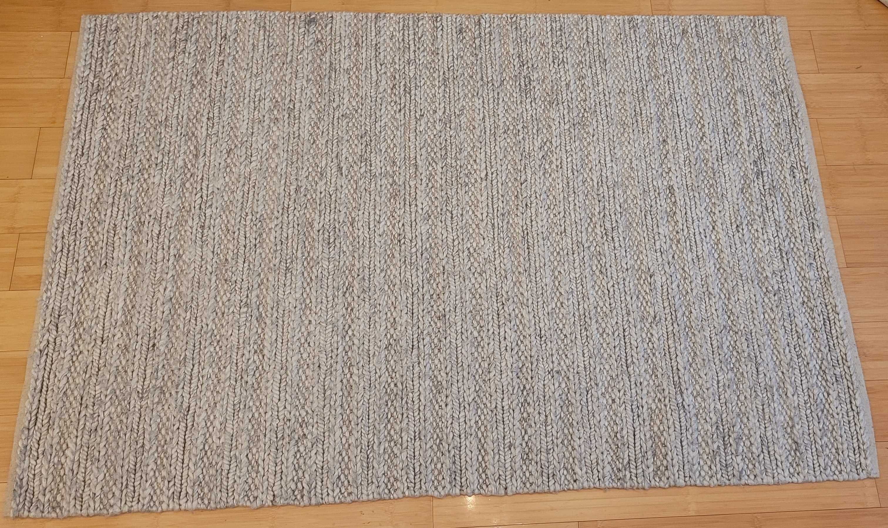 covor crem rustic-modern, lână, 190x127