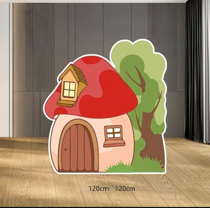 Домик, гриб, трава декорации детские  продаются