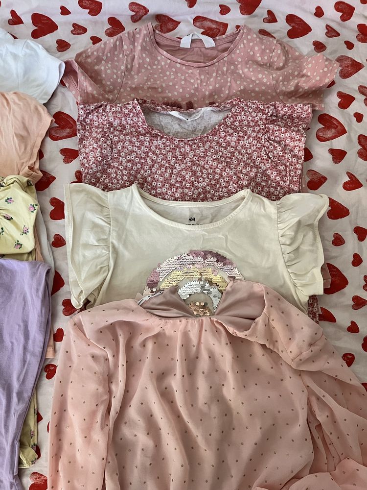 Комплект 8 тениски и 3 рокли-H&M,Benetton,Terranova