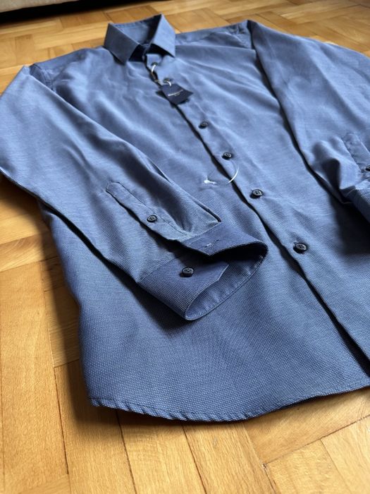 Cămașă Benvenuto Purple Premium Slim Fit Bumbac Bărbați - M (40)