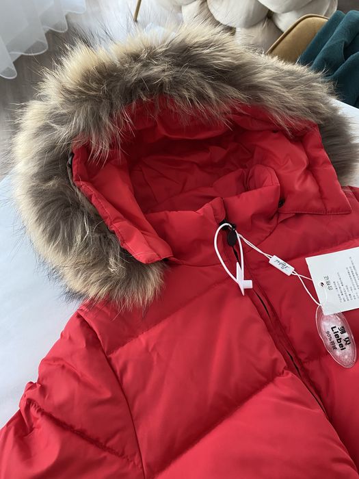 Salopeta / combinezon puf de gasca + blana naturala